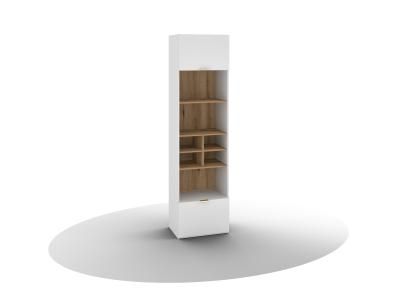 FEDERICA шкаф для книг ШК-01, белый бриллиант/дуб эвок