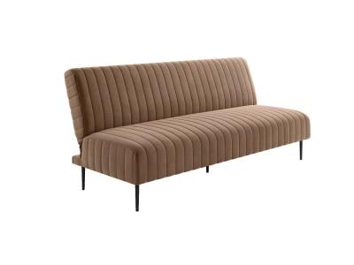 Baccara диван-кровать трехместный прямой без подлокотников, бархат коричневый 12
