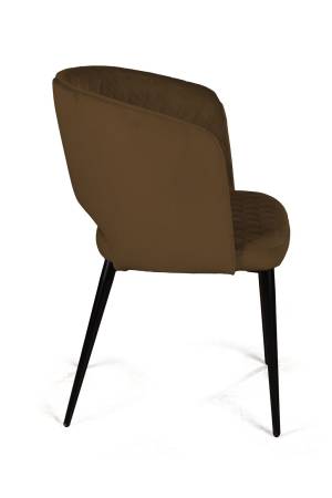 Кресло William ромб, комплект (4шт), бархат коричневый 12/ черный конус