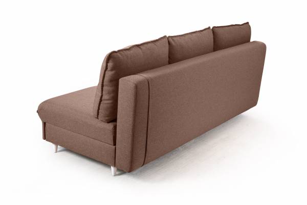 Hans диван-кровать прямой без подлокотников рогожка коричневый