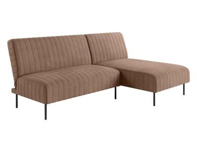 Baccara диван-кровать с шезлонгом, без подлокотников, бархат коричневый 12