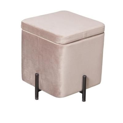 Пуф Grand квадратный, бархат бежевый 5