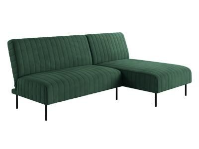 Baccara диван-кровать с шезлонгом, без подлокотников, бархат зеленый 19