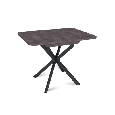 Стол Твист раздвижной (100+30) камень темный / опоры черные