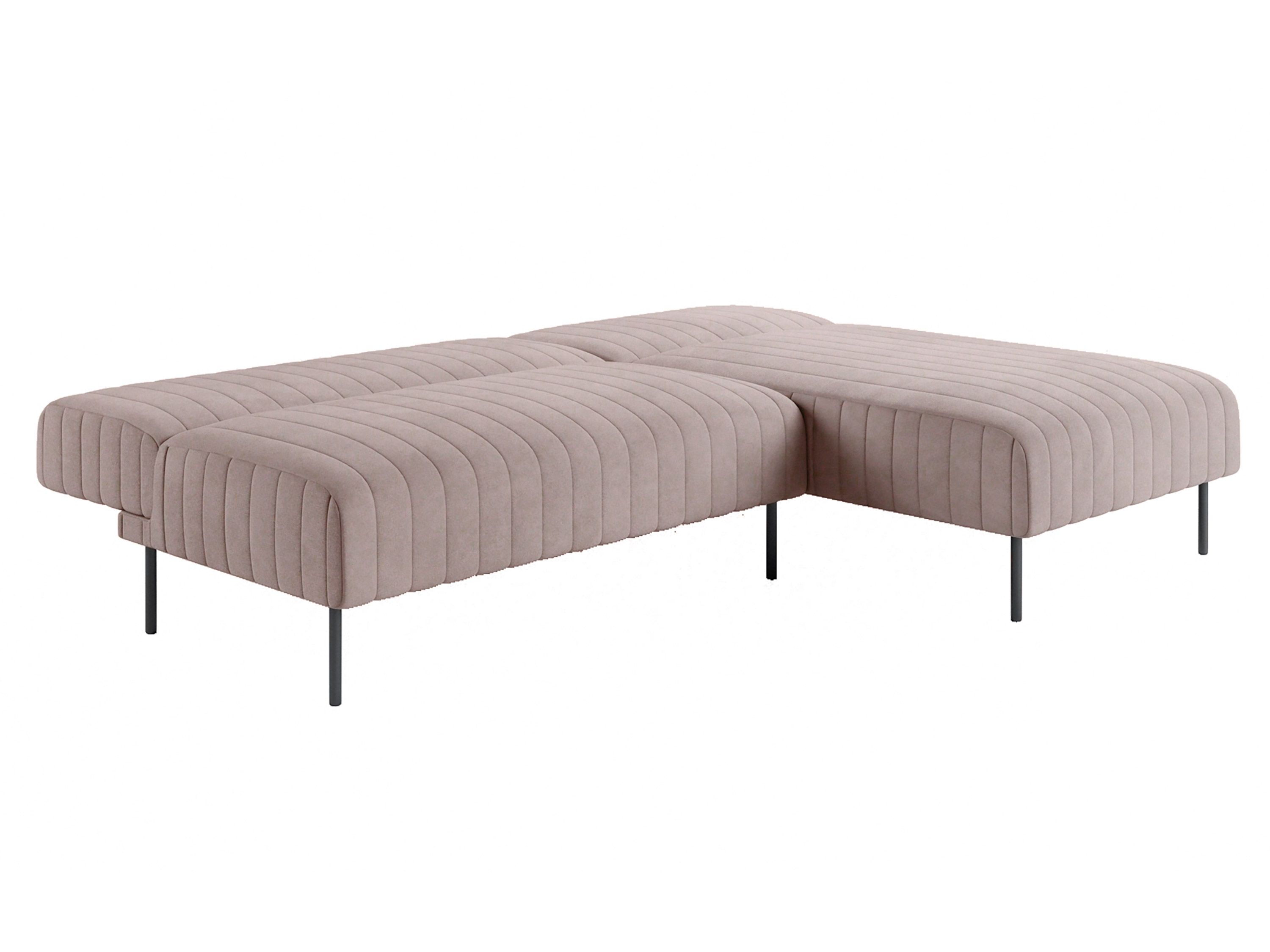 Baccara диван-кровать с шезлонгом, без подлокотников, бархат 17