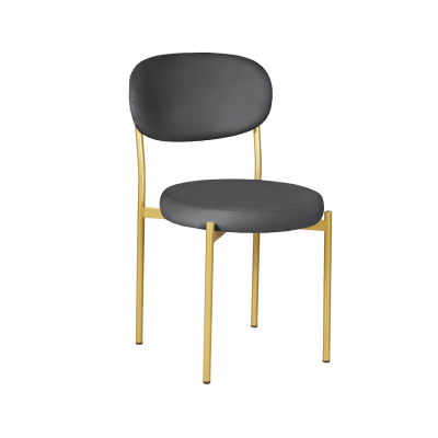 Стул Мейсон, бархат серый 27 / опоры золото