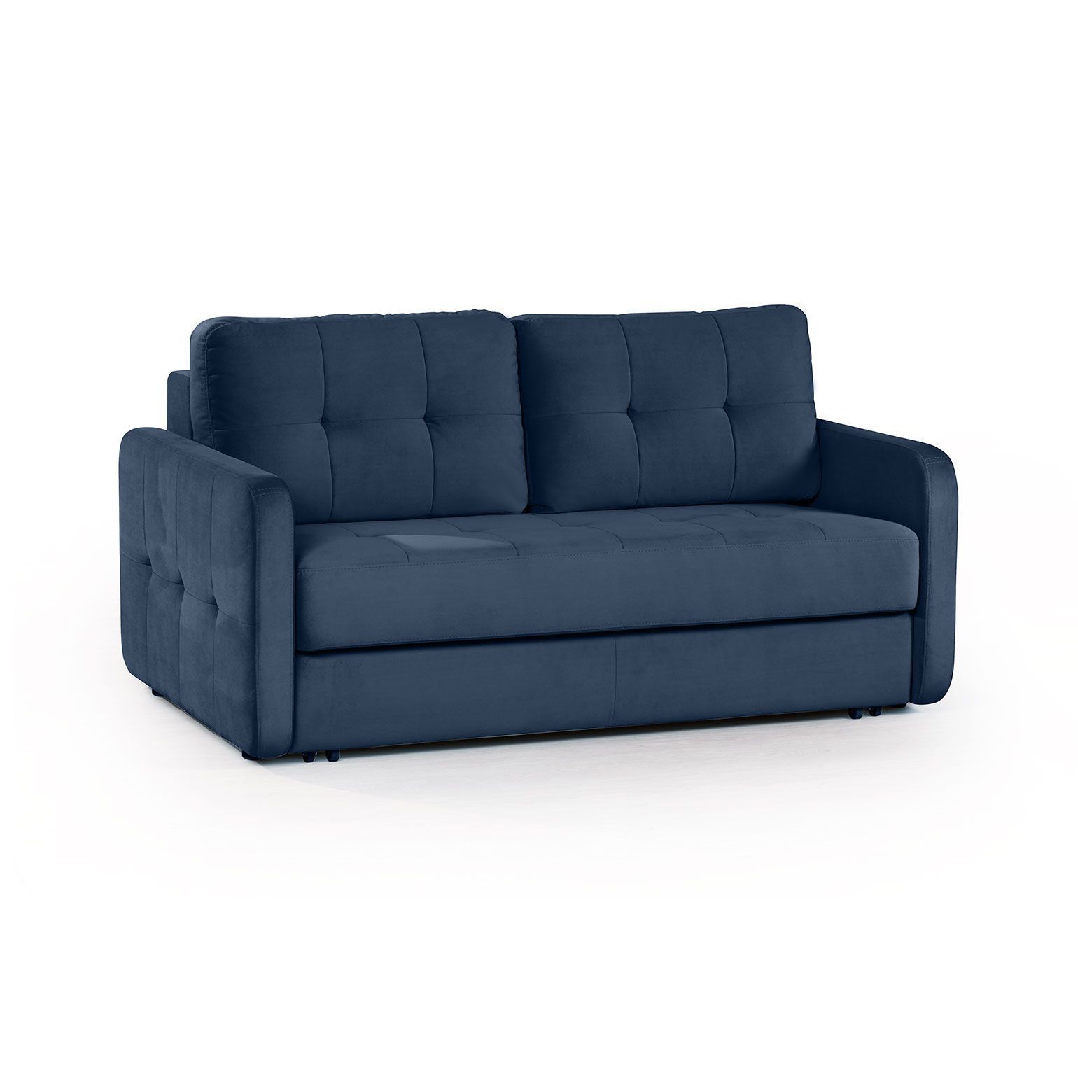 Karina 02 диван-кровать двухместный велюр синий