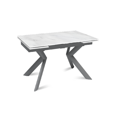 Стол раскладной Бридж (120+30+30), керамика матовая Snow Mountain Stone
