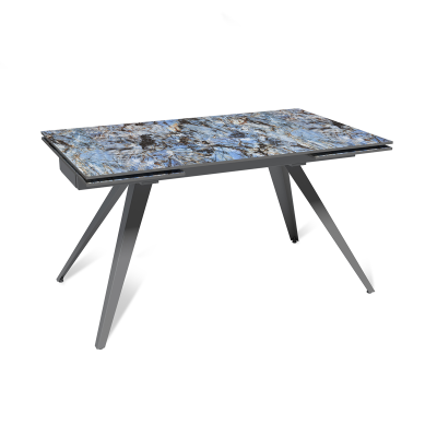 Стол раскладной Асти (120+30+30), керамика глянцевая Lemurian Blue