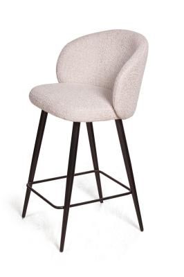 Стул полубарный Вито поворотный 360 градусов, букле серый