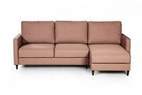 Oslo диван-кровать с шезлонгом рогожка коричневый