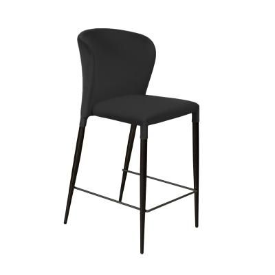 Стул полубарный Альберт, бархат антрацит 14/опора конус