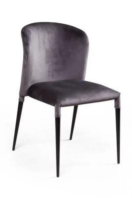 Стул Albert (Альберт), бархат антрацит 14