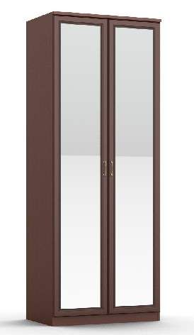Шкаф для одежды-02 (фасад с зеркалом) Volga