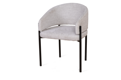 Стул Николь, микромех Rozy ivory / опоры черные