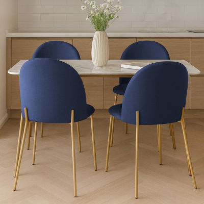 Стул Норд, комплект (4 шт), бархат 81 / опора золото