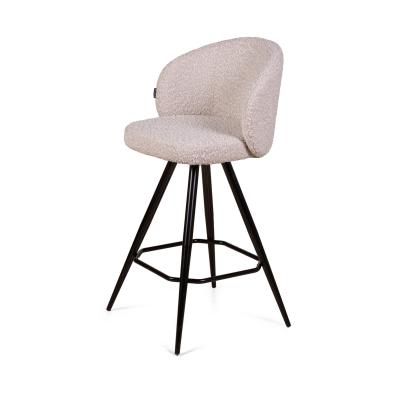 Стул полубарный Вито поворотный 360 градусов, букле серый