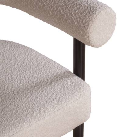 Кресло Бигги, букле Turin ivory / опоры черные