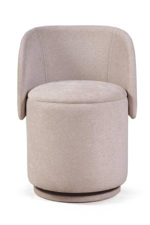 Бабл пуф с кручением, шенилл puffy бежевый