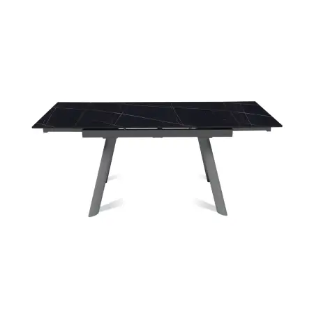Стол раскладной Stone (120+30+30), керамика матовая Black Gold