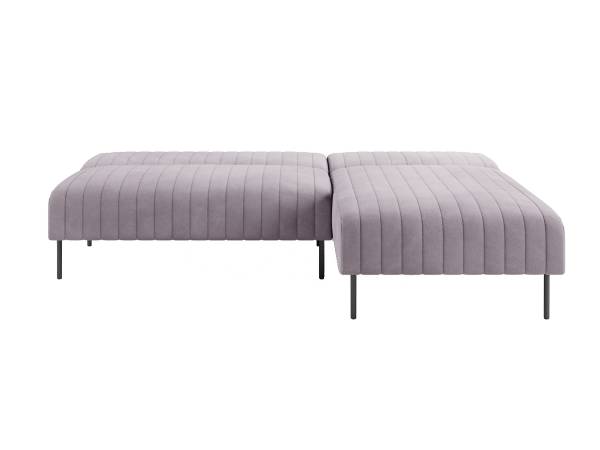 Baccara диван-кровать с шезлонгом, без подлокотников, бархат 04