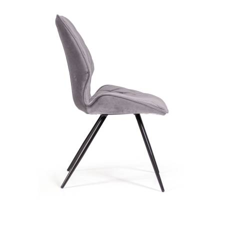 Стул Флеш ромб, бархат светло-серый 26