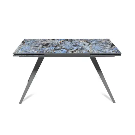 Стол раскладной Асти (140+40+40), керамика глянцевая Lemurian Blue