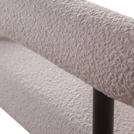 Кресло Бигги, букле Turin ivory / опоры черные