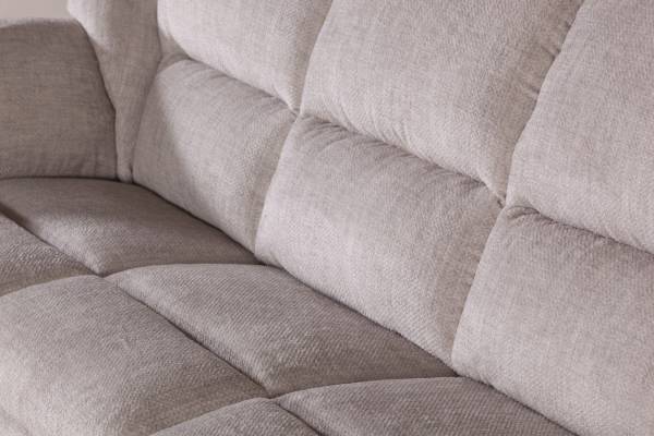 Сан-Ремо угловой диван-кровать с реклайнером, микромех Rozy ivory