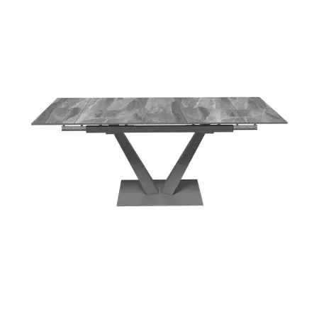 Стол раскладной Малибу (120+30+30), керамика глянцевая Italian Light Grey