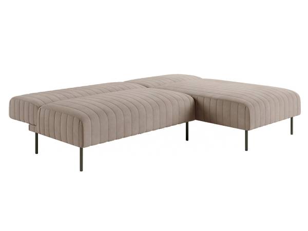 Baccara диван-кровать с шезлонгом, без подлокотников, бархат 25