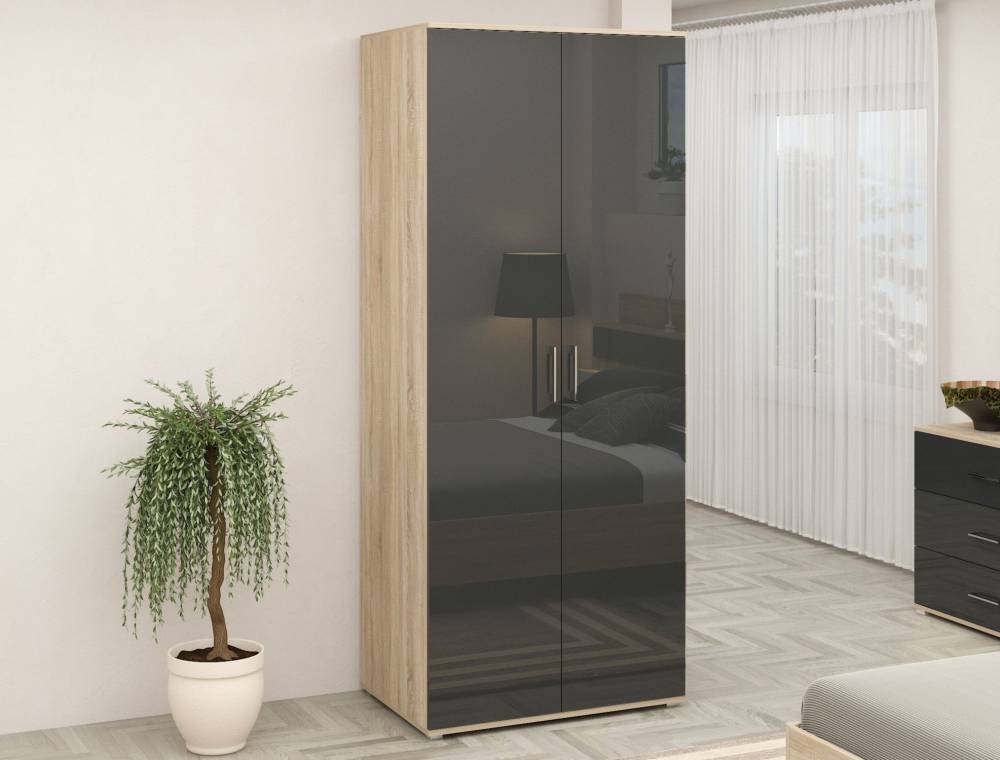 Шкаф для одежды SILVIA, ШО-02(г), фасад глянцевый