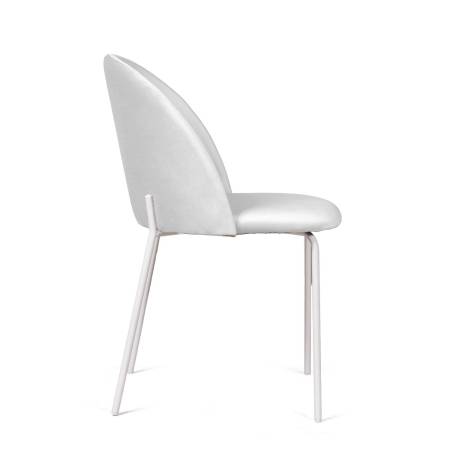 Стул Норд, (комплект 2 шт), бархат светло-серый 04 / опора белая