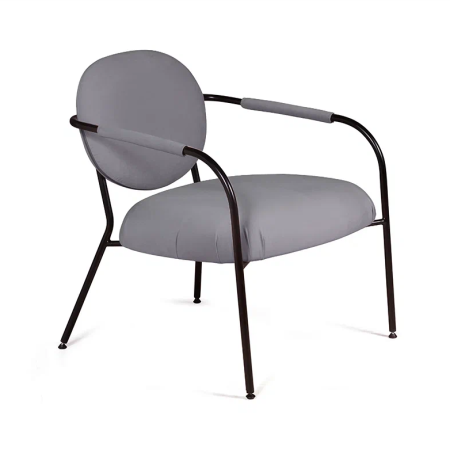 Лаунж кресло ЭГО, велюр серый