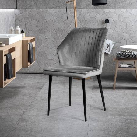 Стул Berg, бархат серый 27