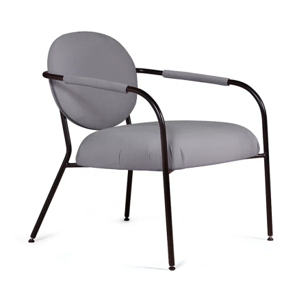 Лаунж кресло ЭГО, велюр серый