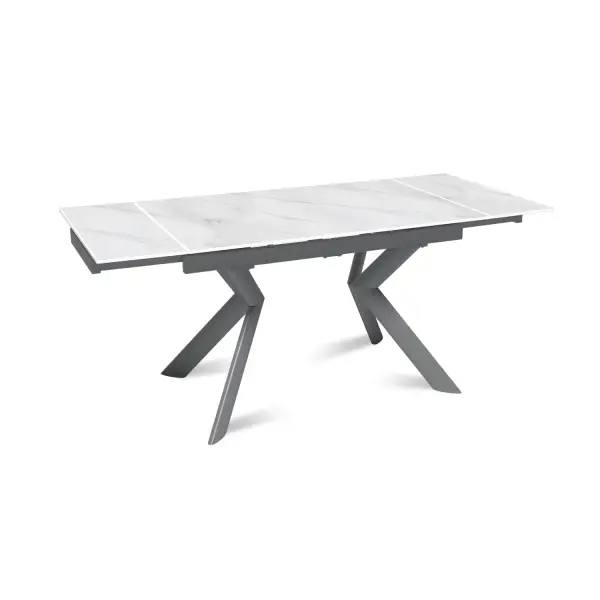 Стол раскладной Бридж (120+30+30), керамика матовая Snow Mountain Stone