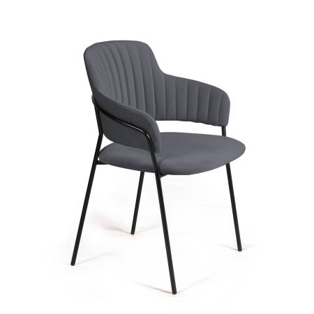 Стул Бриз, бархат серый 27