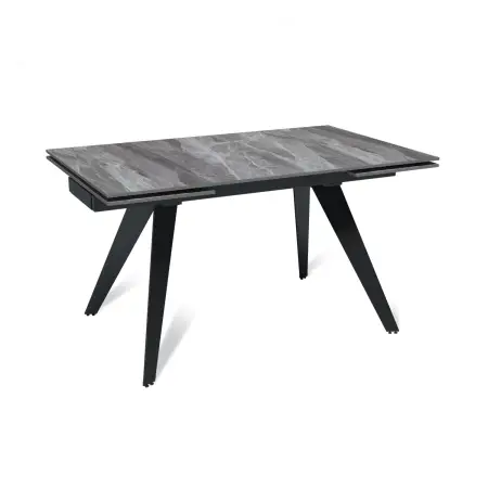 Стол раскладной Рейн (140+40+40), керамика глянцевая Italian Light Grey