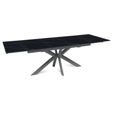 Стол раскладной Стронг (160+40+40), керамика матовая Black Gold