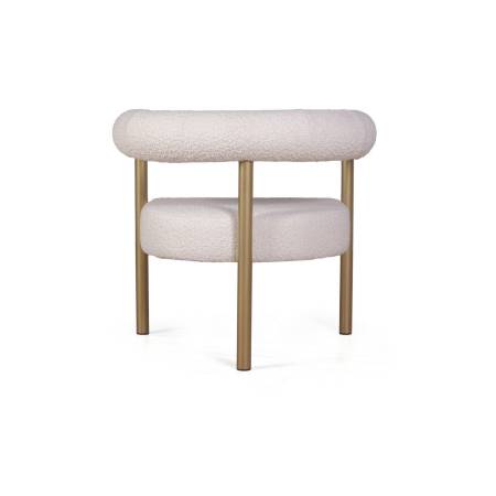 Кресло Бигги, букле Turin ivory / опоры золото