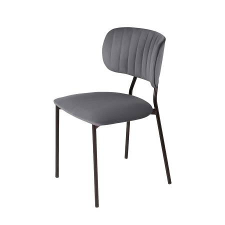 Стул Фрост, бархат серый 27