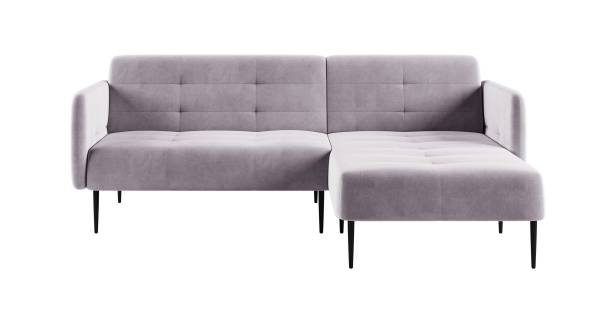 Monaco диван-кровать с шезлонгом, с подлокотниками, бархат 04