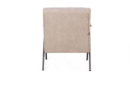 Энди кресло с деревянными подлокотниками, шенилл Shantal beige