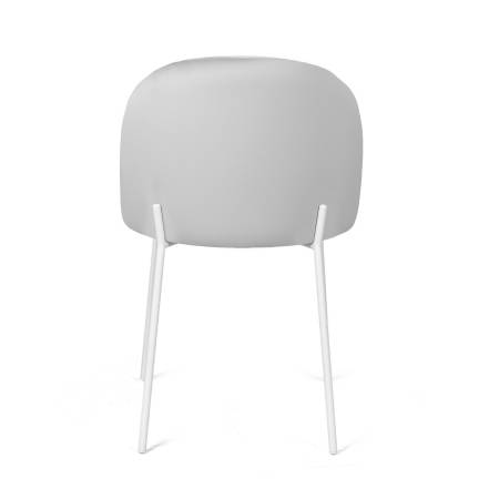 Стул Норд, (комплект 2 шт), бархат светло-серый 04 / опора белая