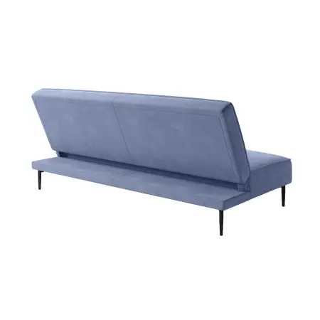 Эсте диван-кровать трехместный, прямой, без подлокотников, велюр серый Velutto 46