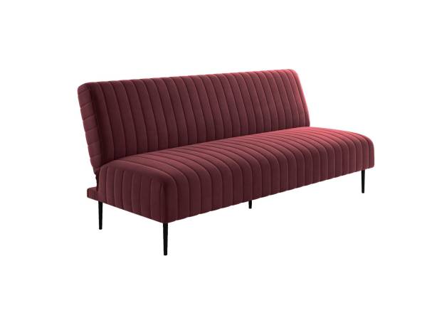 Baccara диван-кровать трехместный прямой без подлокотников, бархат бордовый 16