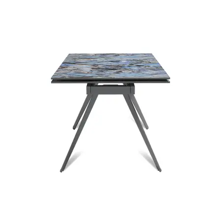 Стол раскладной Рейн (140+40+40), керамика глянцевая Lemurian Blue