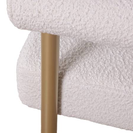 Кресло Бигги, букле Turin ivory / опоры золото