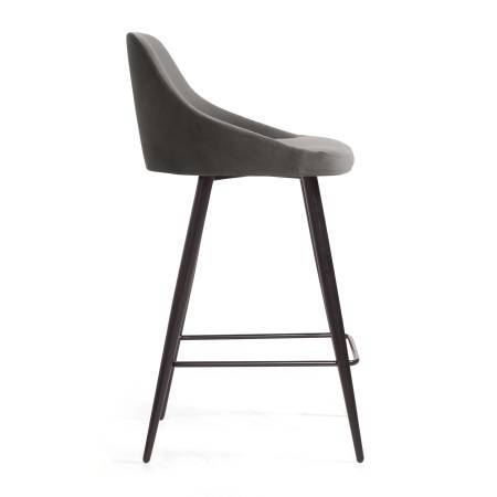 Стул полубарный Дуглас, бархат антрацит 14